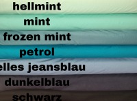 T- Shirt mit Miniarm Uni in 14 Farben mit Stickmotiv 8
