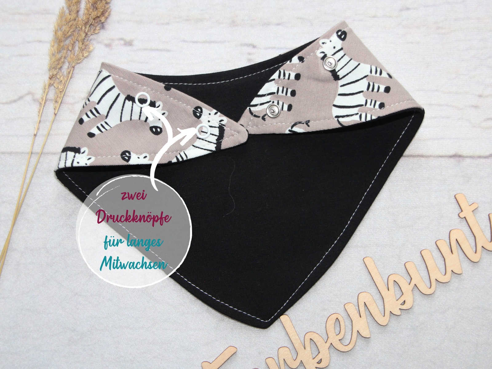 Babyset: Pumphose Mütze Halstuch Zebras 8