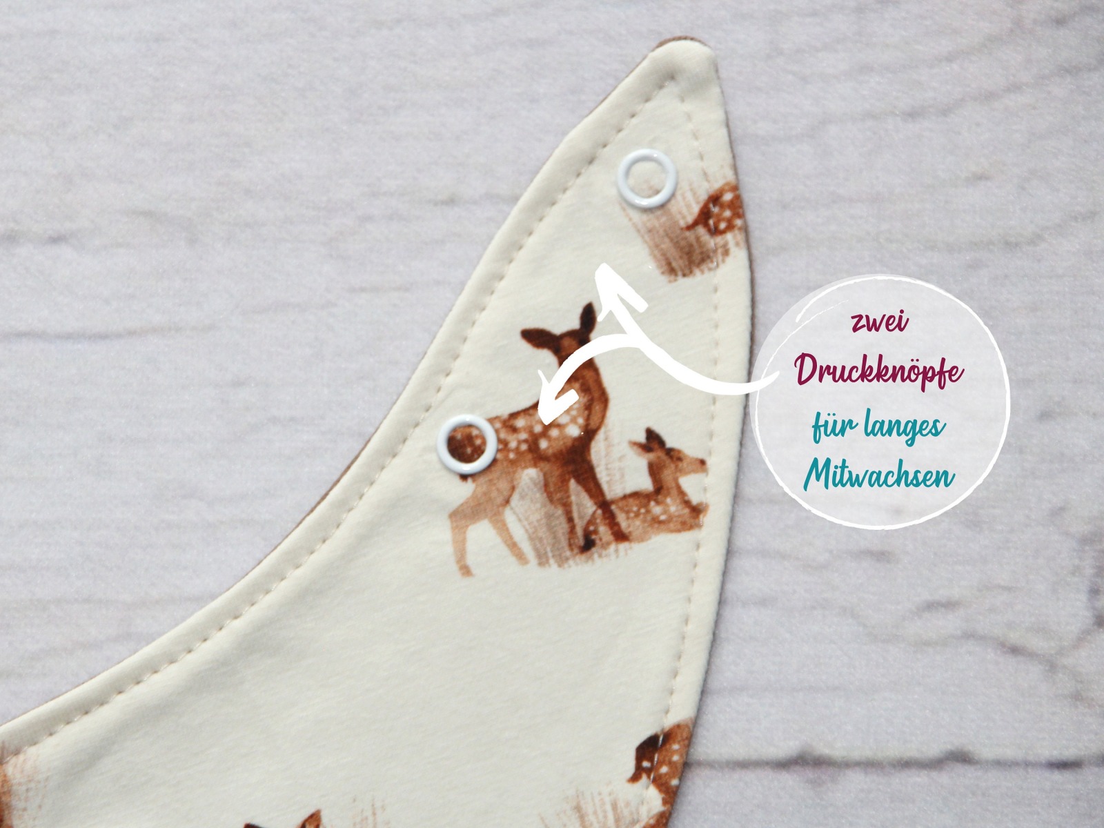 Babyset: Pumphose Mütze Halstuch Rehe Aquarell 9