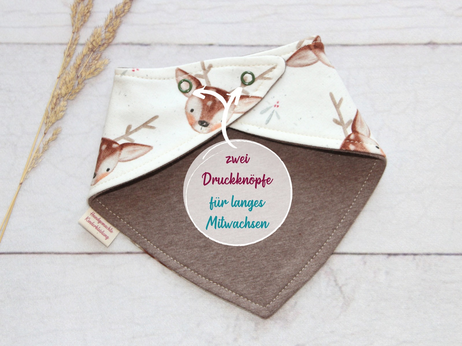 Babyset: Pumphose Mütze Halstuch Weihnahtsrehe 9