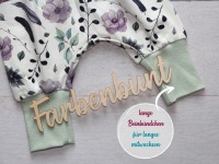 Babyset: Pumphose Mütze Halstuch Blüten und Federn 4