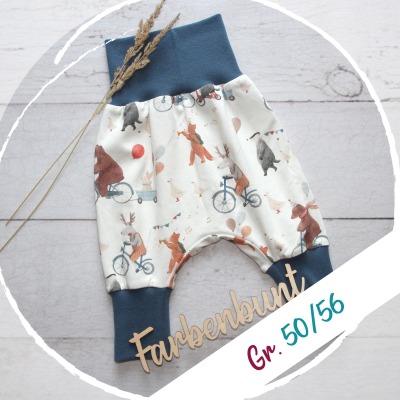 Pumphose Tierparade - Harmeshose Kinder | Mitwachshose Tiere | Jersey Hose Junge | Pumphose Baby