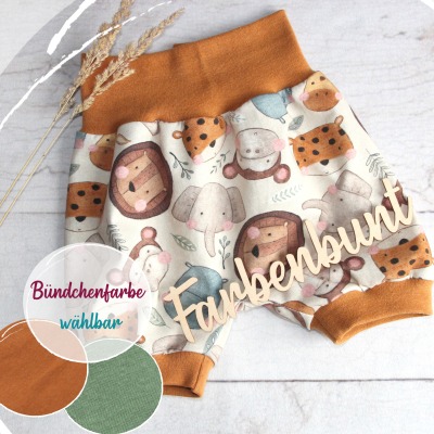 Kurze Pumphose für Babys und Kinder Safaritiere - Pumpshorts für Jungs | Sommerhose für Babys |