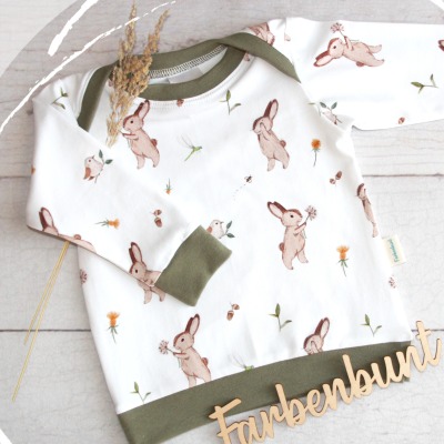 Langarmshirt Blumenhase - Longsleeve Kinder | Baby Shirt Ostern | Langarmshirt Mädchen | Kinder