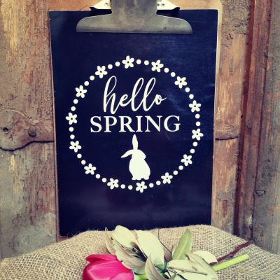 Aufkleber hello Spring Hase - Aufkleber Ostern | Hase | Sticker | Ostern | Frühling | Aufkleber