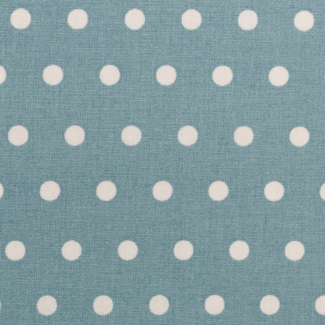 05m Beschichtete Baumwolle Leona Punkte Dots 6mm dusty blue helles blau