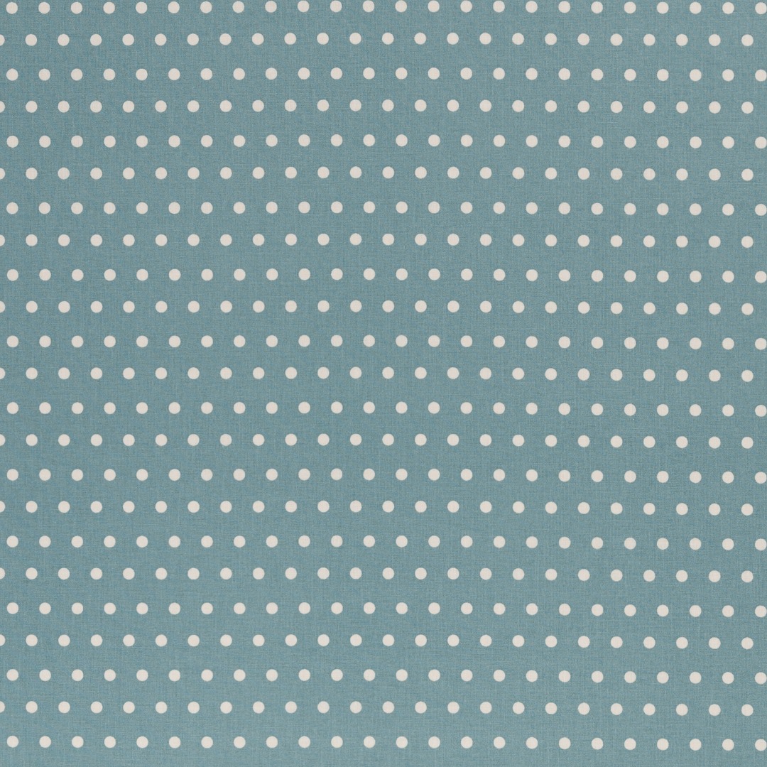 05m Beschichtete Baumwolle Leona Punkte Dots 6mm dusty blue helles blau 2