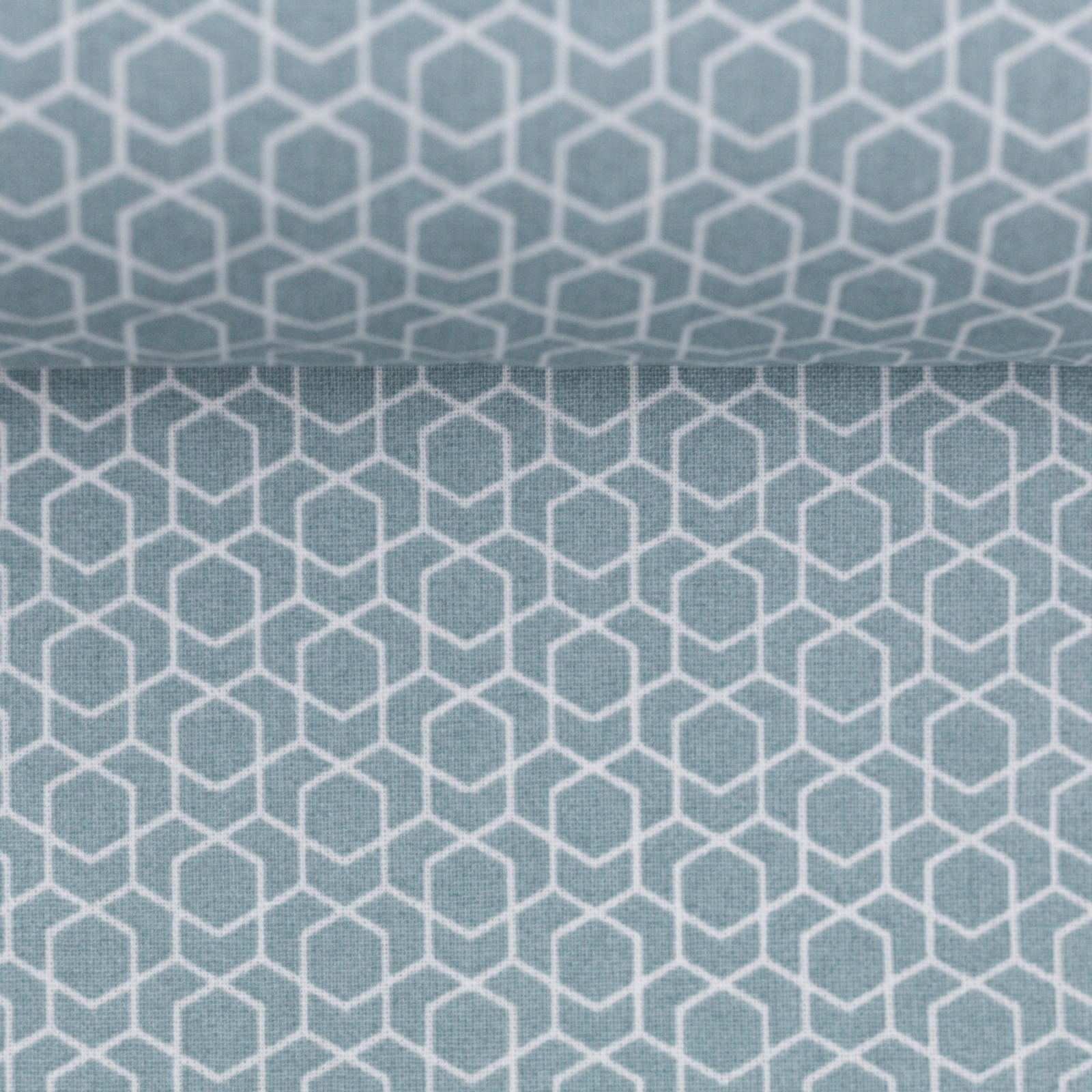 0,5m Beschichtete Baumwolle Leonie geometisches Muster, dusty mint weiß 3