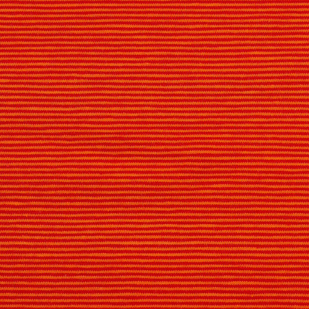 0,5m Jersey Bella Streifen Ringel 1mm, orange rot 3