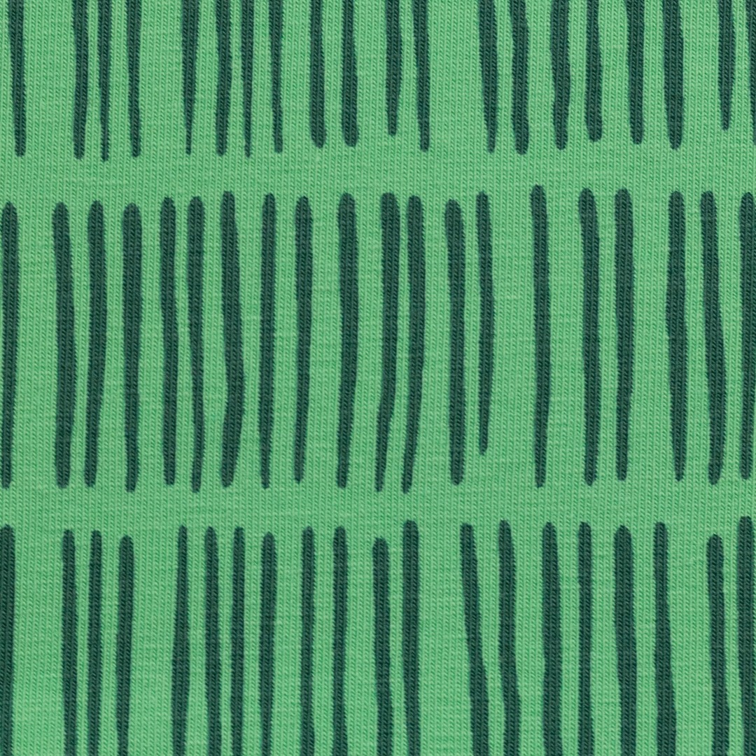 0,5m Jersey Veronika Striche Stripe, grün