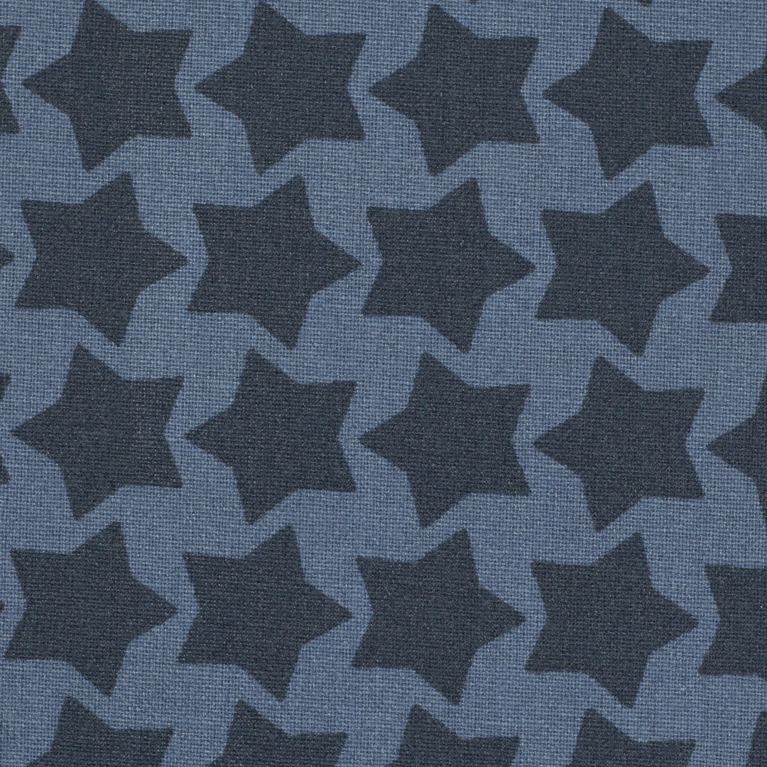 025m Beschichtete Baumwolle Staaars by Farbenmix Sterne jeansblau