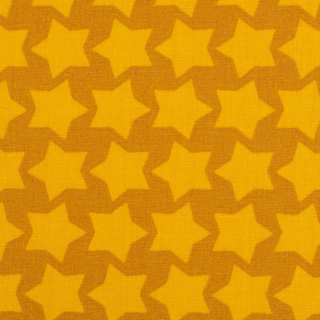 025m Beschichtete Baumwolle Staaars by Farbenmix Sterne gelb ocker