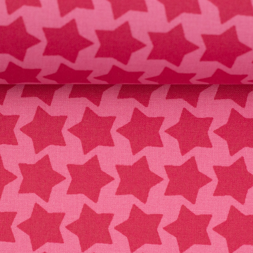 0,25m Beschichtete Baumwolle Staaars by Farbenmix Sterne, rosa pink 3