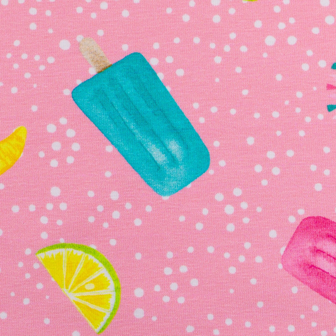 05m Jersey Sun & Lemon Eis Punkte rosa bunt
