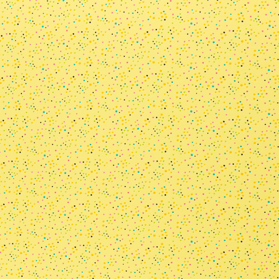 05m Jersey Sun & Lemon Kombi Punkte Dots gelb bunt 2