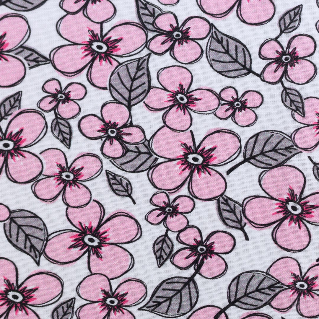 05m Baumwolle Valerie Papillon by Steinbeck Kirschblüten weiß rosa