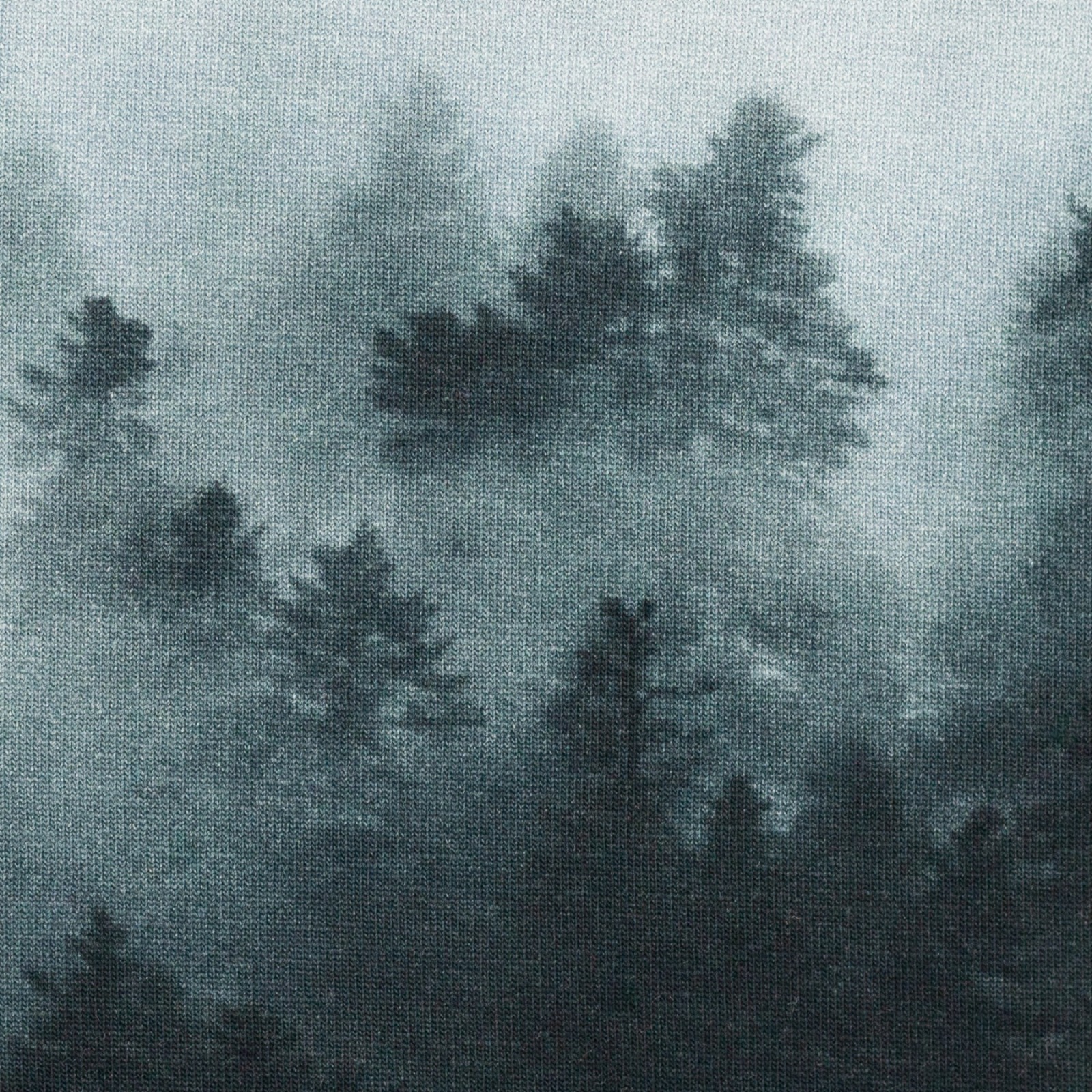 1 Panel Sommer Sweat Hazy Shades Wald, weiß schwarz grau 6