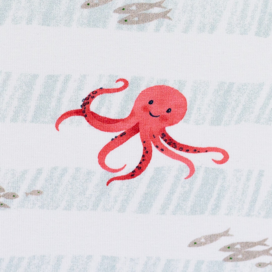 05m Jersey Nautical Baby Tintenfisch Octopus Streifen Stripe graublau rot weiß 3