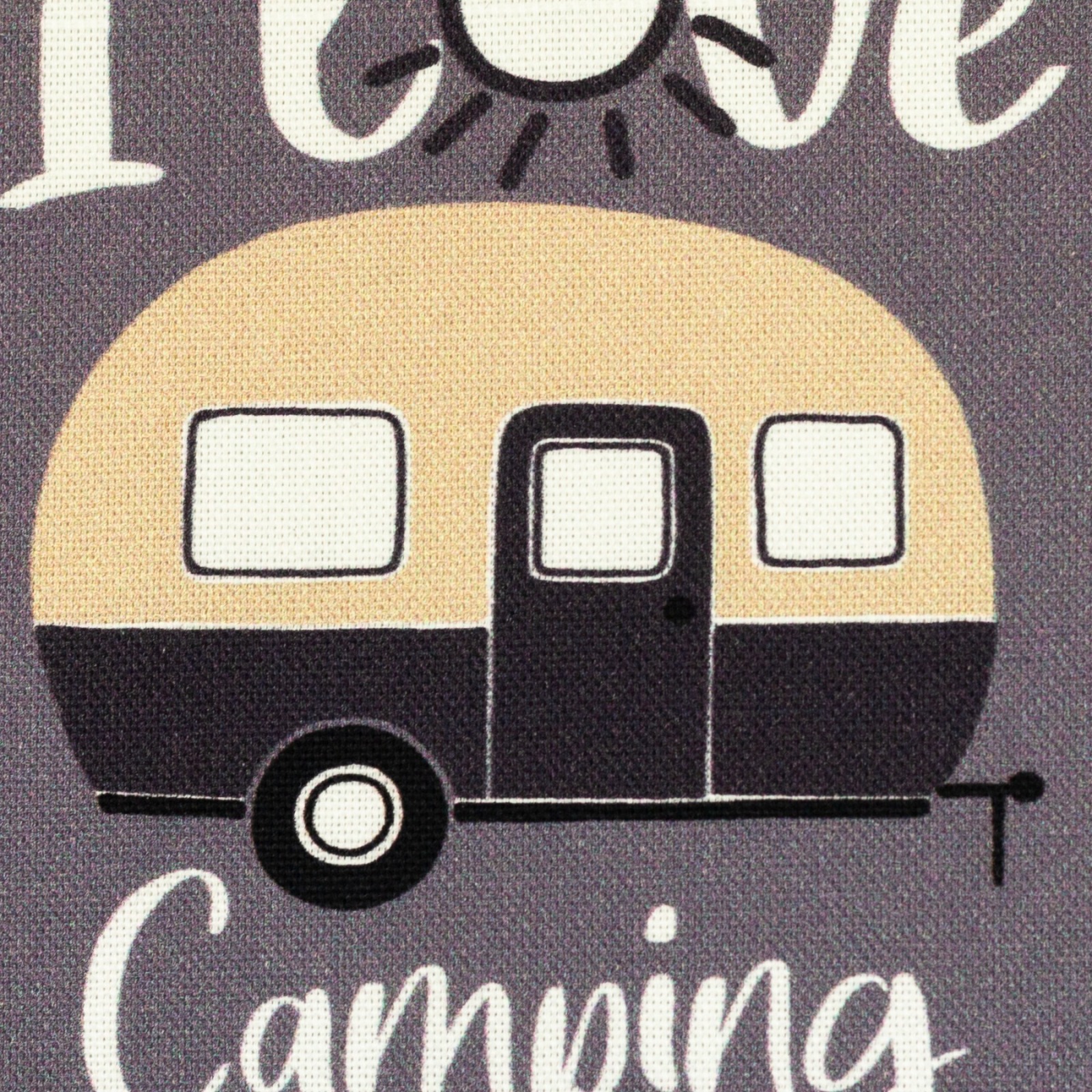 1Panel Canvas Happy Camping by Steinbeck Nähset dezent edel grau 5