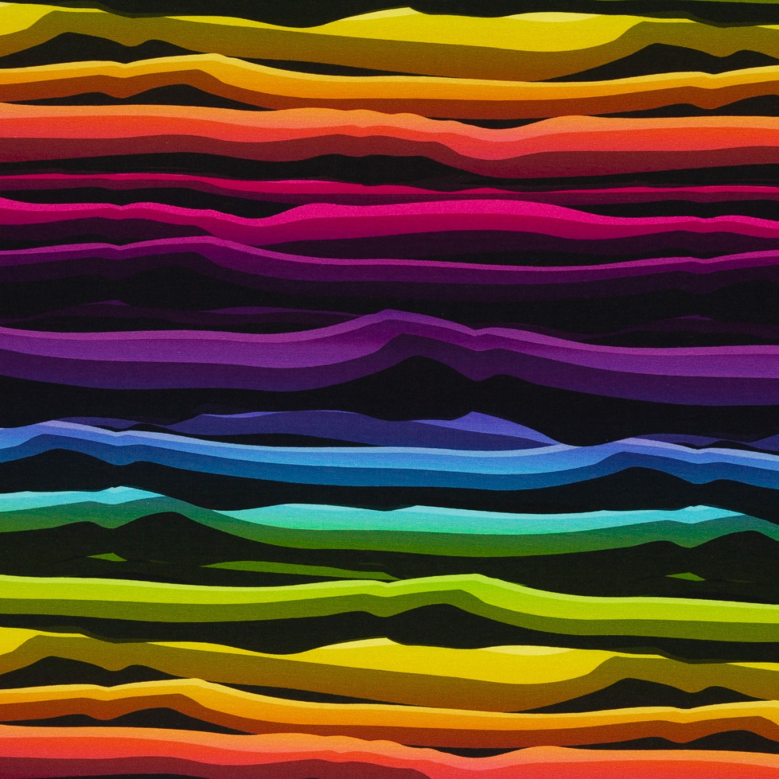 05m Sweat Wavy Stripes by Lycklig Design Regenbogen rainbow bunt