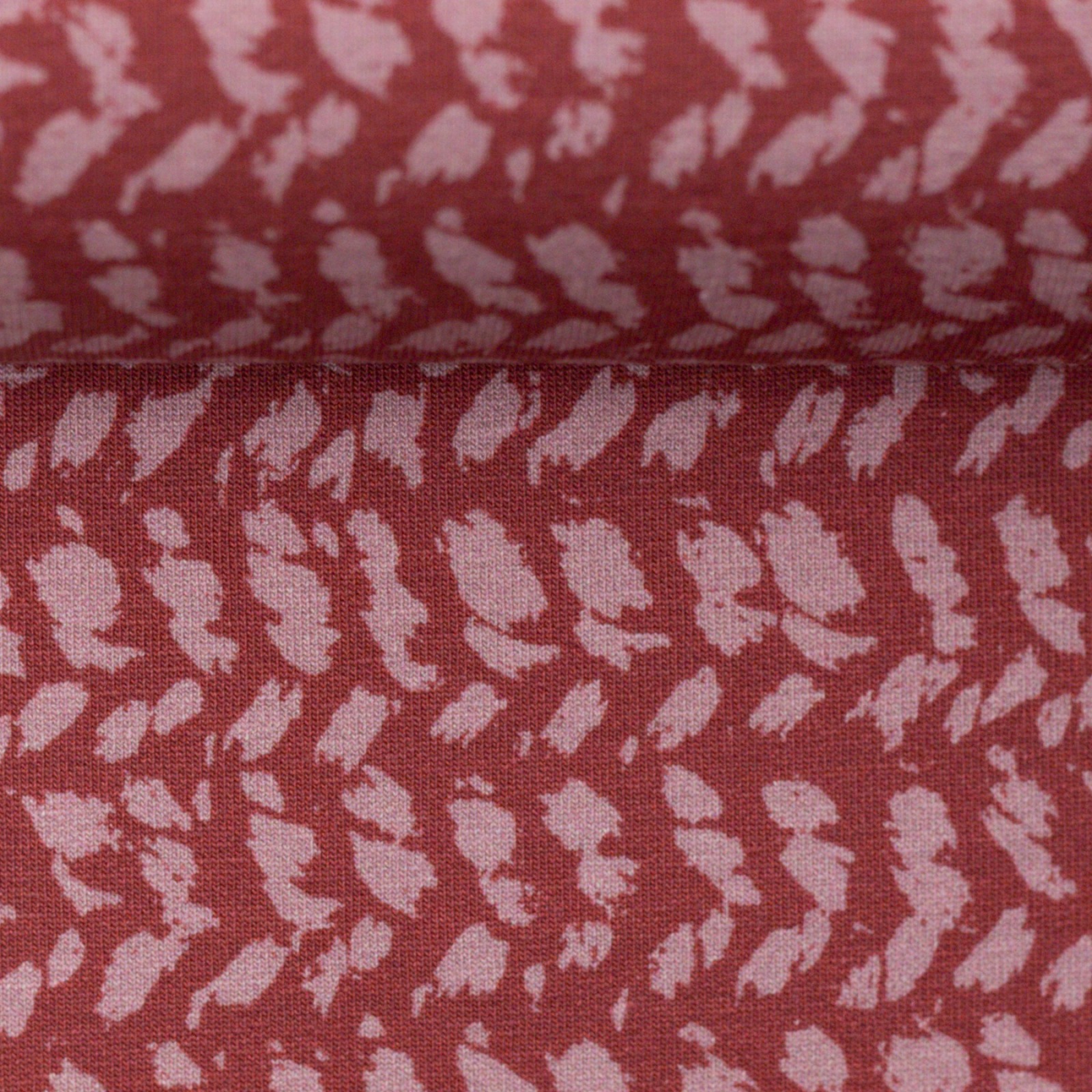 0,5m Sweat Herringbone Knit by Käselotti, dusty Red 2