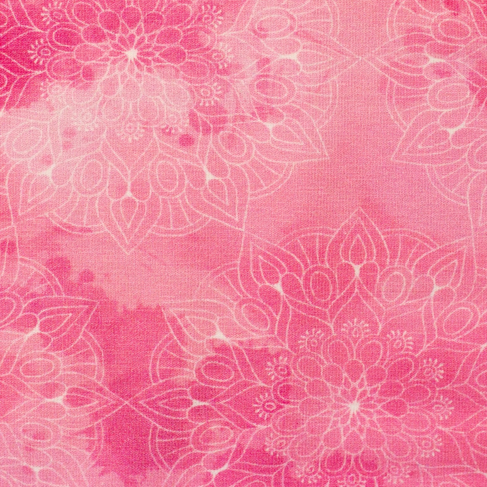 0,5m Jersey Yoga Love Mandalas Blumen, rosa pink 3