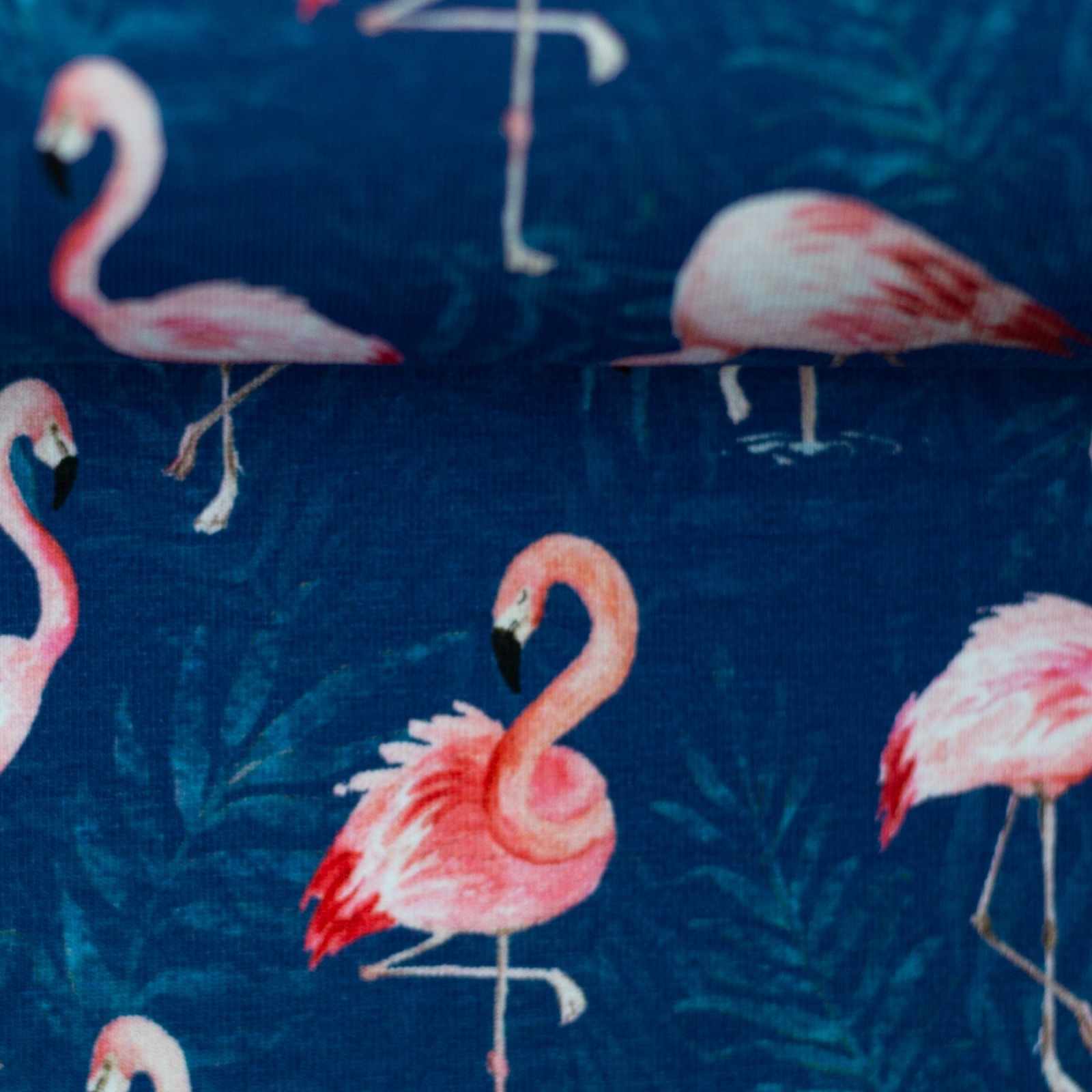 05m Jersey Animals by Christiane Zielinski Flamingo blau pink