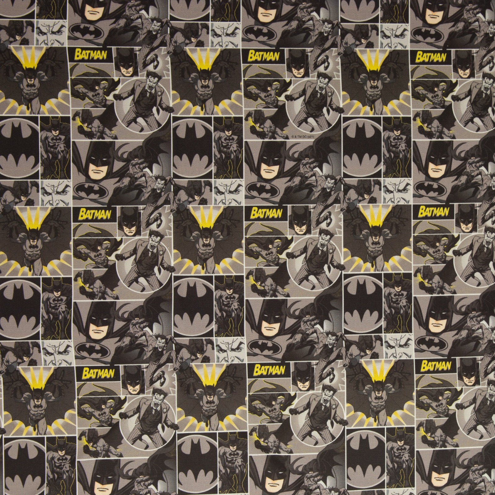 0,5m Canvas Batman Comic Lizenz , schwarz gelb 3