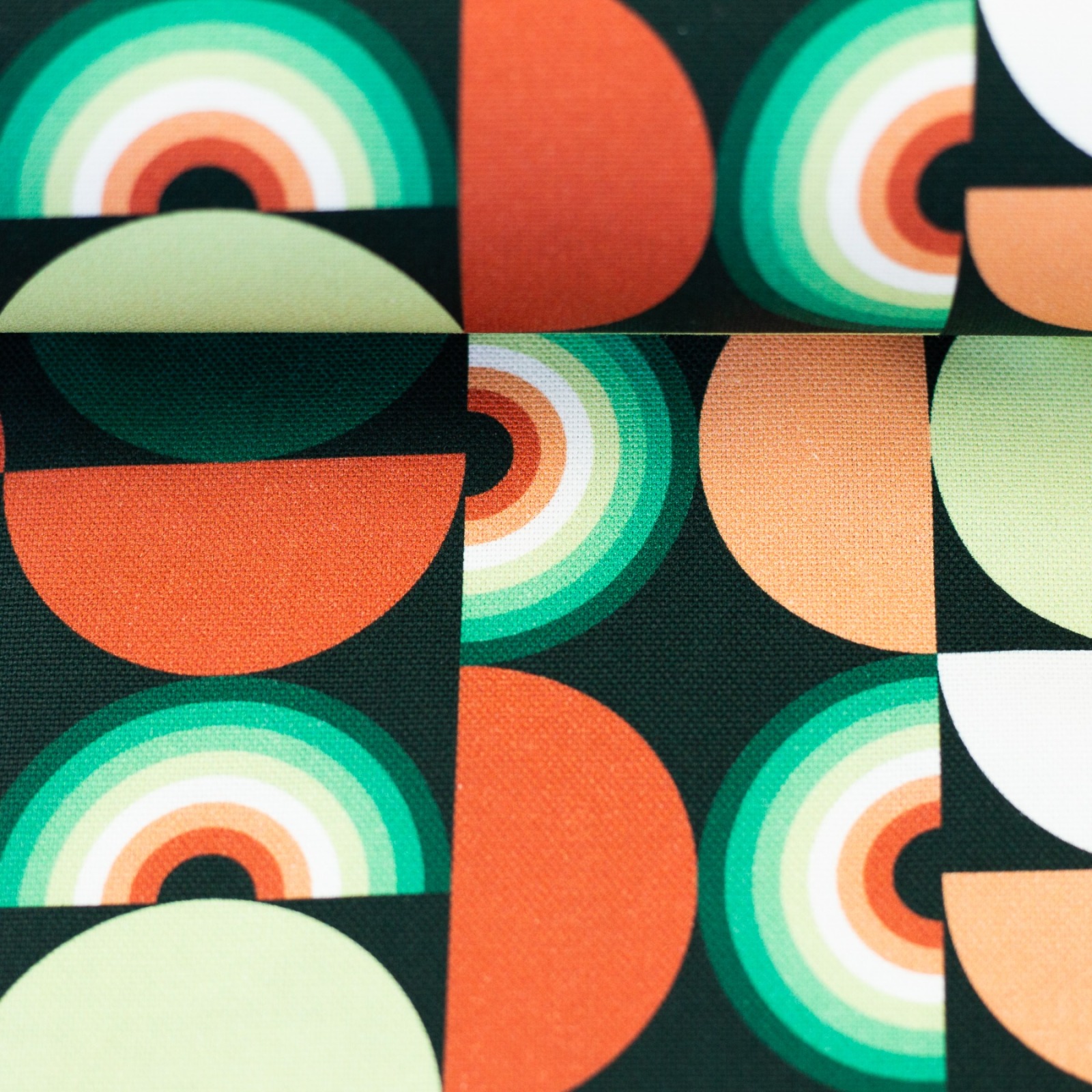 Canvas Faboulos Geometric Pattern by Lycklig Desin, Retro grün orange
