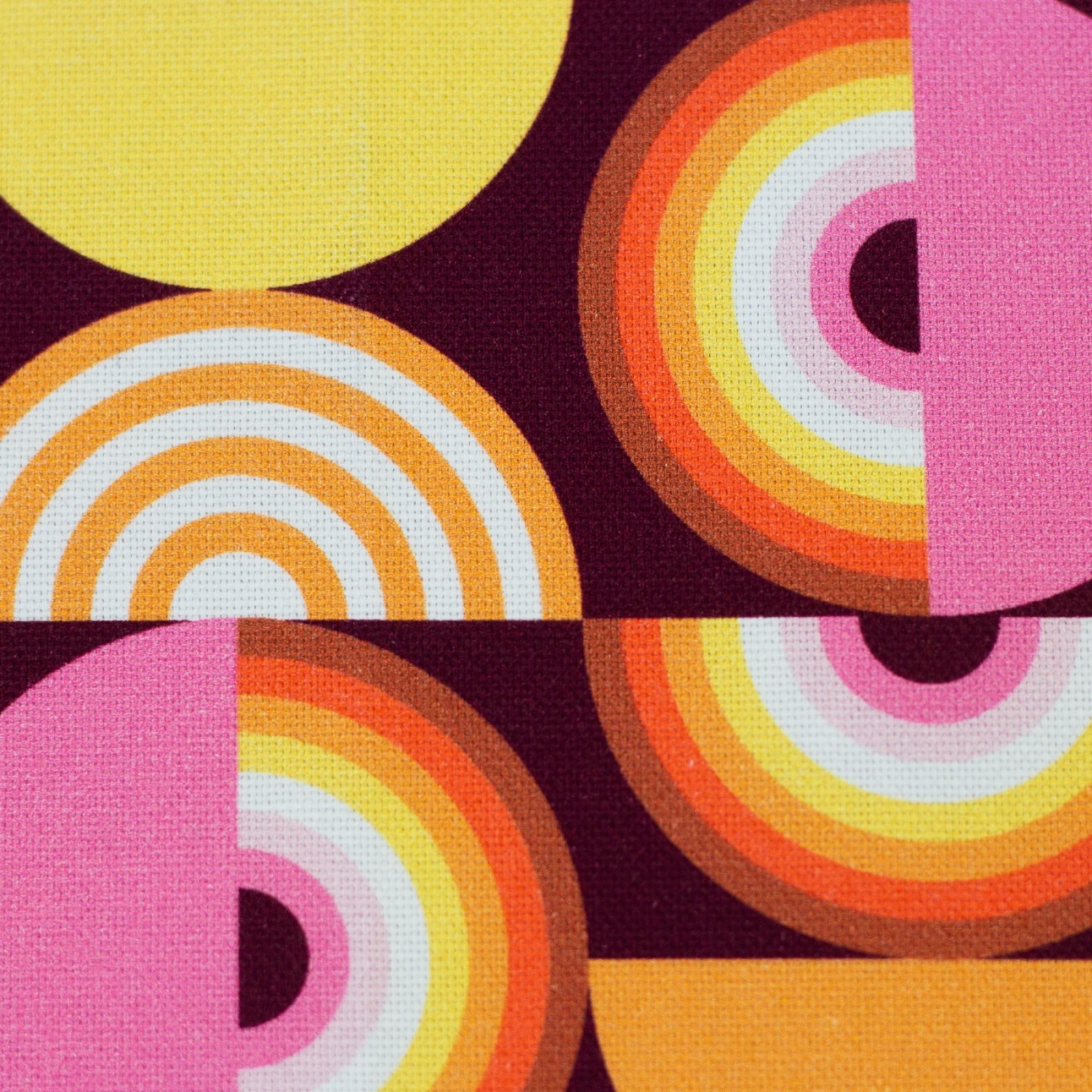 Canvas Faboulos Geometric Pattern by Lycklig Desin, Retro rosa orange gelb 2