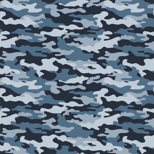 0,5m BW Army Camouflage, blau grau navy
