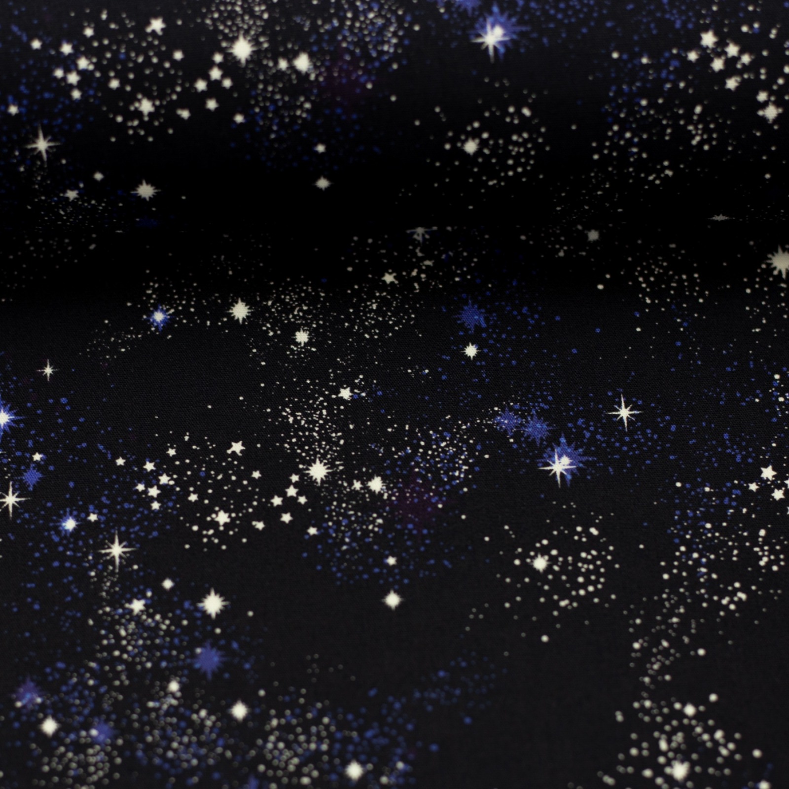 0,5m Baumwolle Starlight Sternenhimmel, schwarz blau
