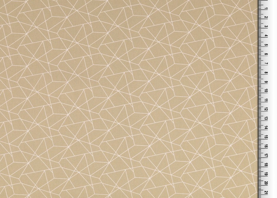 05m BW grafisches Muster Linien beige sand weiß