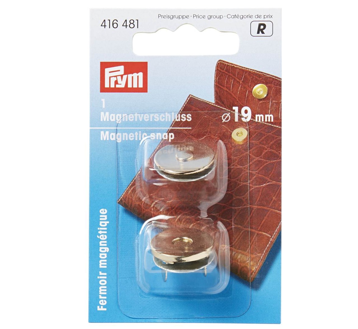 1Pck Magnet-Verschlüsse 19 mm Prym - Inhalt: 1 Stück goldfarbig