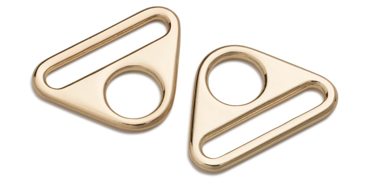 1Pck Triangel-Ringe mit Steg 30 mm Prym - Inhalt: 2 Stück gold 2