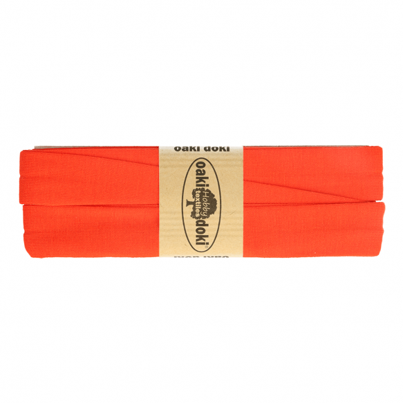 3m Oaki Doki Jersey Schrägband uni 2cm breit dunkles orange