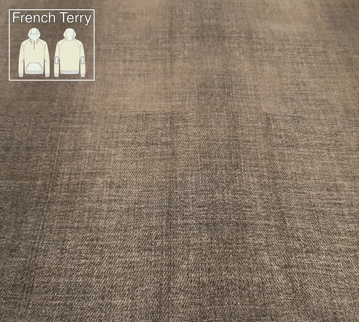 05m Sweat French Terry Gots Digitaldruck Jeansoptik schwarz grau