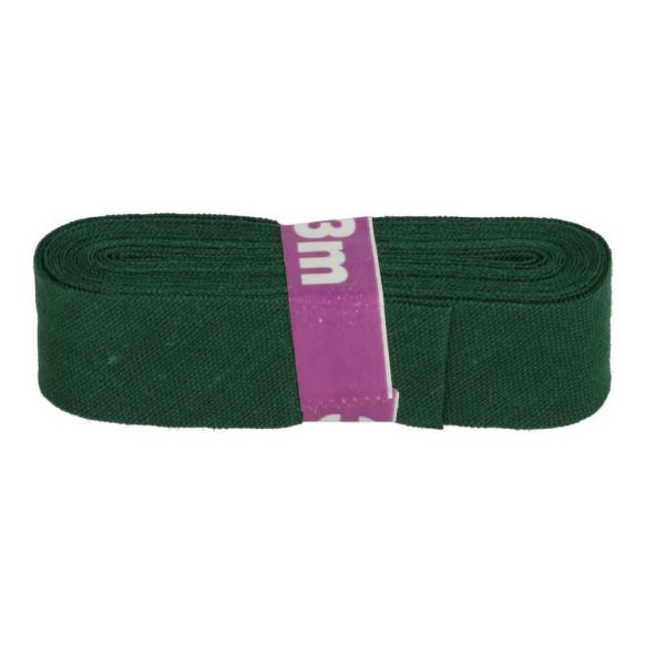 3m Baumwollschrägband uni 2cm breit dunkelgrün