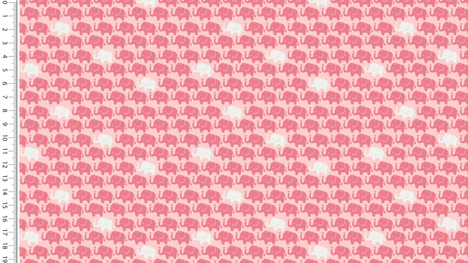 05m Baumwolle Mini Elefanten rosa