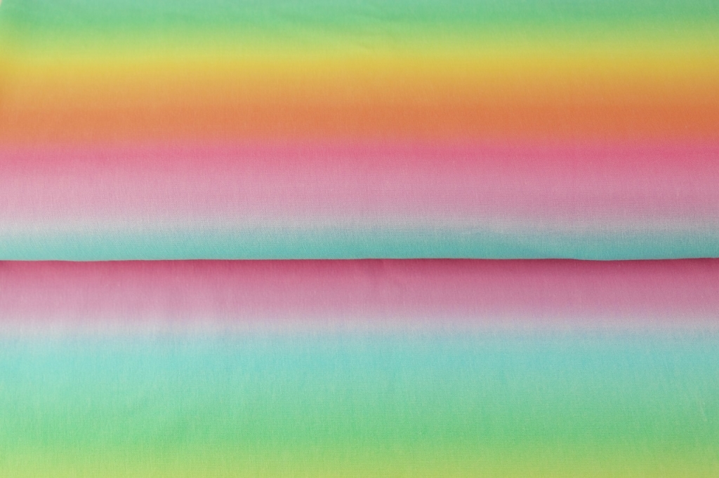 0,5m Jersey Farbverlauf Regenbogen Pastell