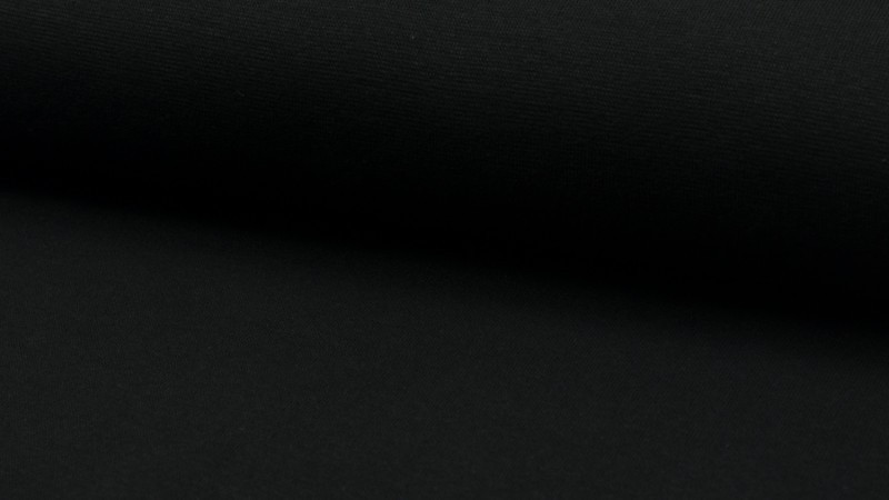 05m Bündchen glatt schwarz black 069