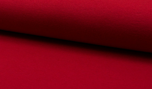 0,5m Bündchen glatt, rot red ruby 015