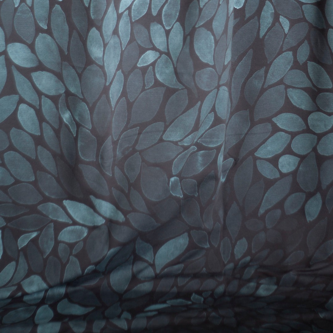 0,5m Sommersweat Color Leaves - mono by Astrokatze, storm grau