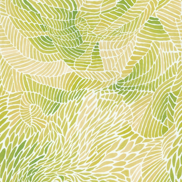 0,5m Jersey Fossilia - lemon - by Astrokatze, weiß gelb grün