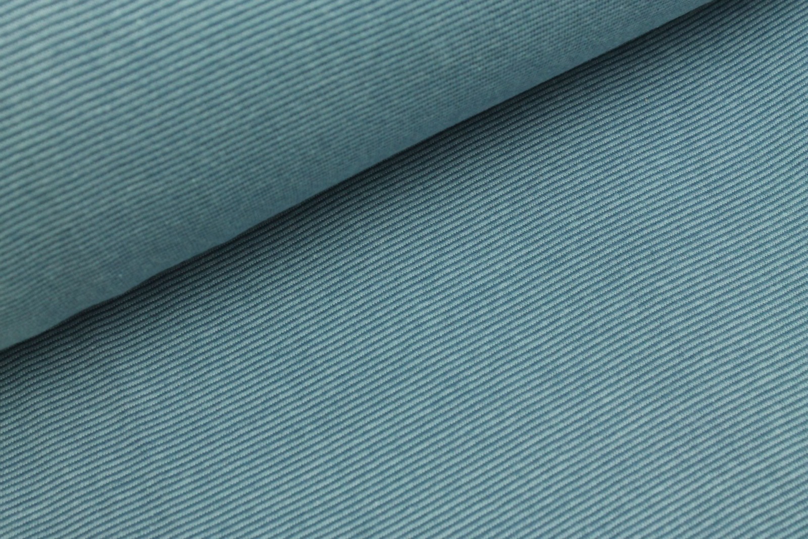 0,5m Ringelbündchen Bündchen glatt Streifen, jeans blue