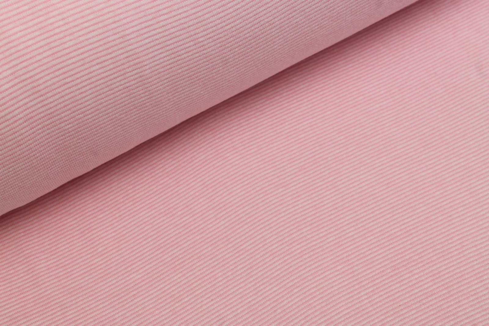 05m Ringelbündchen Bündchen glatt Streifen rosa weiß