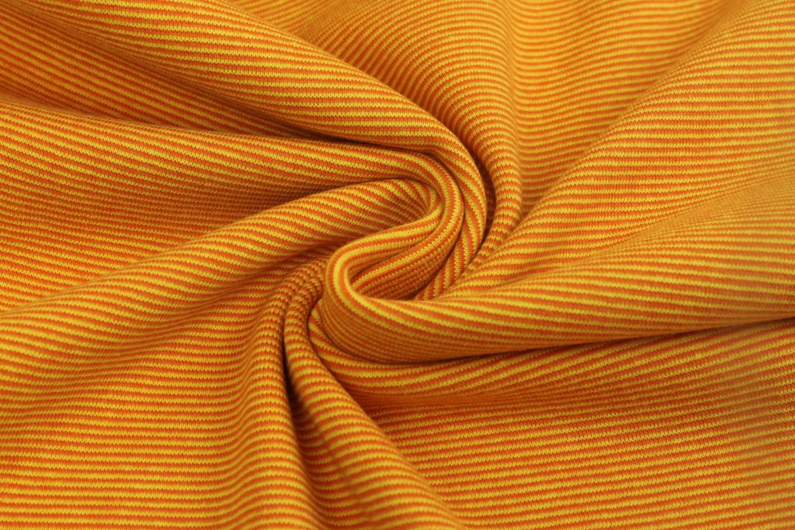05m Ringelbündchen Bündchen glatt Streifen gelb orange 3