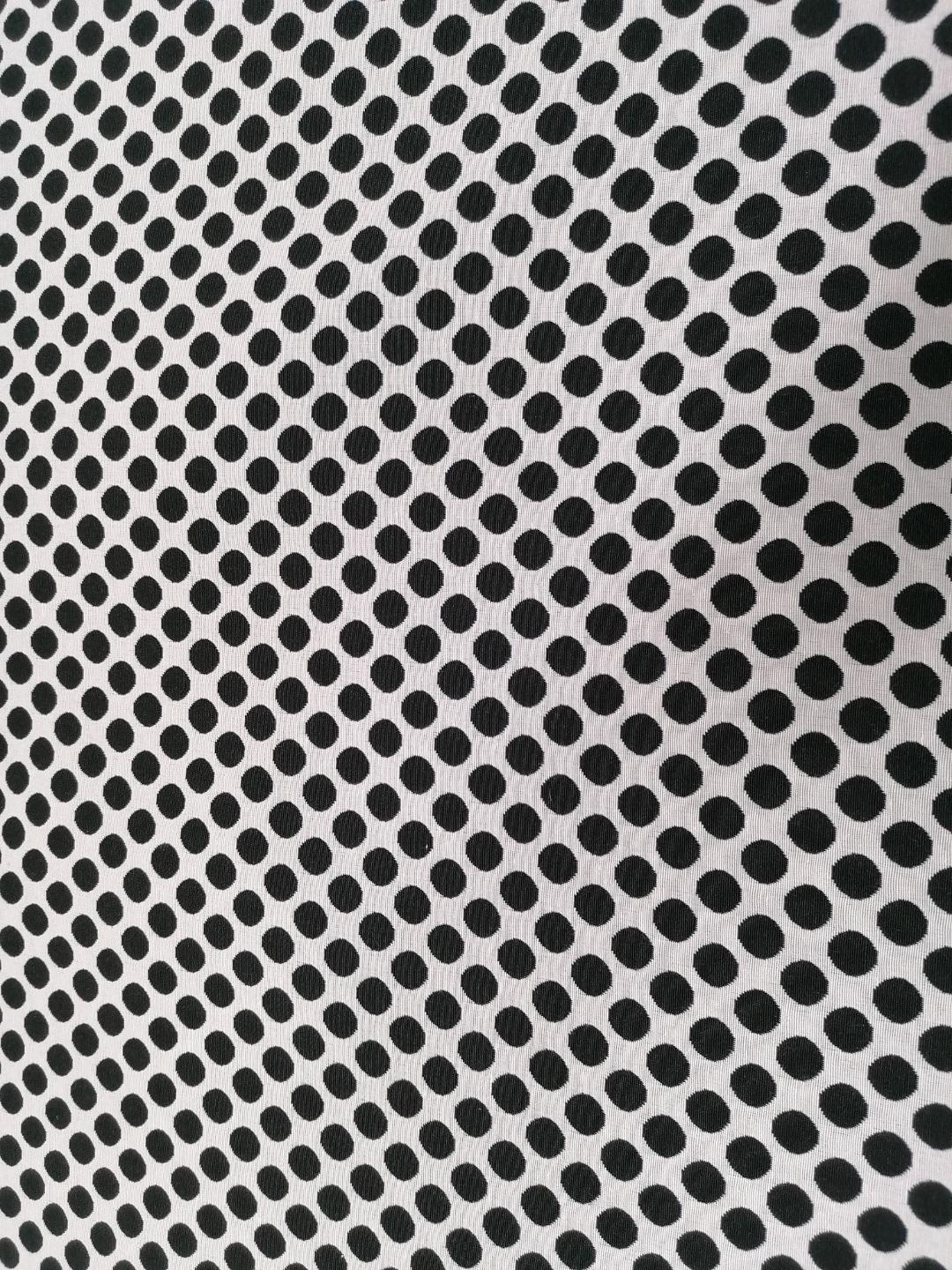 05m Dekostoff Jacquard Premium Doubleface Dots Punkte schwarz weiß 3