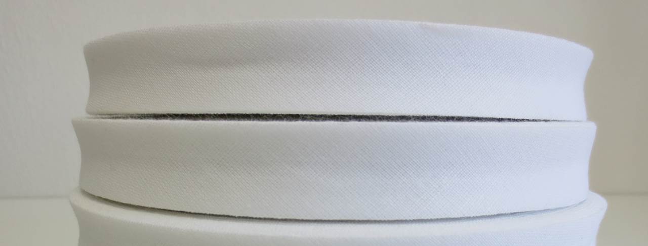 Angebot 50m Baumwollschrägband 2cm weiß