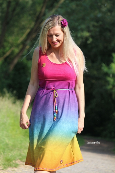 1m Bio French Terry Sommersweat Leather Gradient Rainbow by Astrokatze Farbverlauf bunt Regenbogen 5